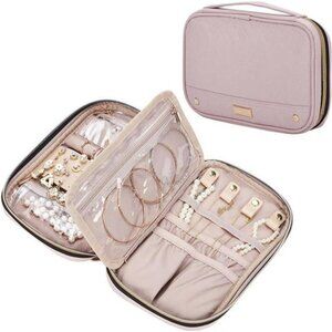 Travel jewelry organizer case storage bag for rings earrings necklaces bracelets